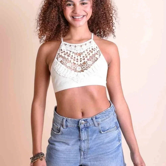 Robins Boutique Other - NWT Crochet High Neck Bralette sizes S-L